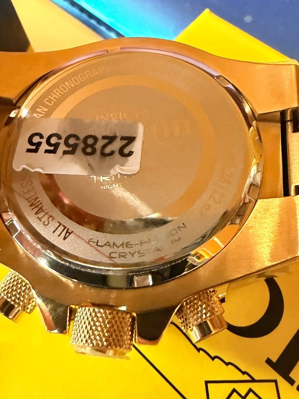 Invicta Gold-Tone Chronograph Bracelet Watch